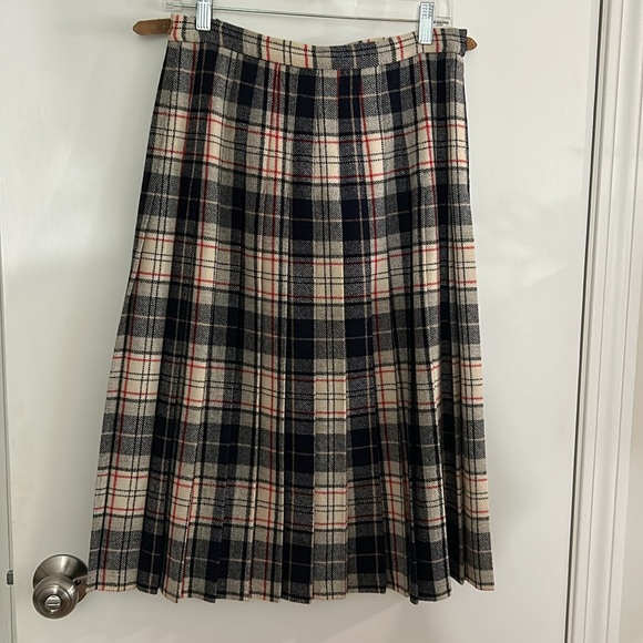 Laird-Portch of Scotland Wool Plaid Pleated Kilt Skirt M - Picture 5 of 12